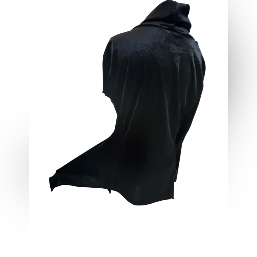 Boston Proper Black Velvet Asymmetrical Tunic Dress Size L - Picture 4 of 12